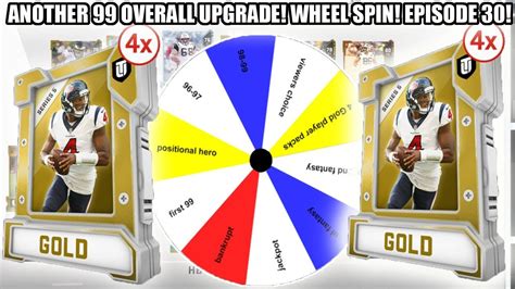 Madden upgrade wheel - Learn more about the updates coming to Madden NFL 23. Hey Madden Fans! Welcome back to the Gridiron Notes for Title Update 4. Don’t forget, the last day to earn Deion Sanders and other amazing rewards on the Season 2 Field pass is currently scheduled for December 8th! From the Developers:Since our last title update, the …